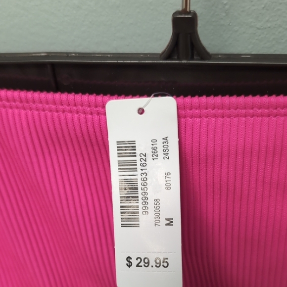 NWT La Vie en Rose Vibrant Pink Bikini Bottom. Size Medium - Picture 2 of 4